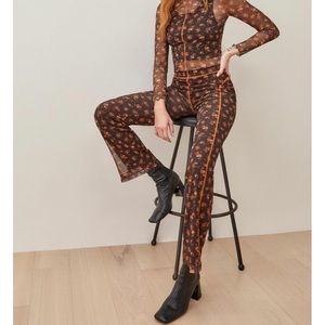 Reformation Pants | Curson Pant Brown Floral – Womens Size Small
